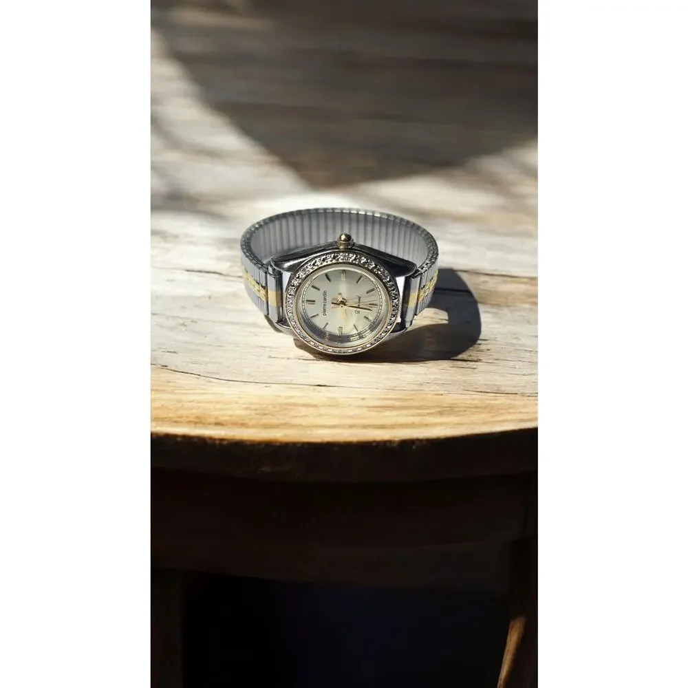 Pierre Cardin Diamond Bezel Two Tone Watch Gold Silver Tone - Executive Elegance